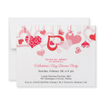 Valentine's Day Party Invitation Flat Card