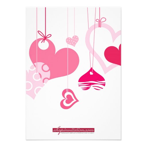 Valentine's Day Party Invitation Flat Card