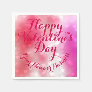 Valentine's Day Party Red and Pink Hearts Custom