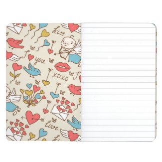 Valentine's Day Pattern with Cupid Journal