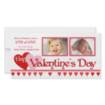 Valentine's Day Photo Cards - Family 2 Frames