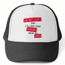 Valentine's Day Pick-Up Line Hat by antivalentinesday Valentine's Day Pick-Up Line Hat