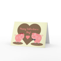 Valentine's Day - Pigs in the Mud Greeting Card