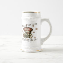 Valentine's Day Pirate Sepia Beer Mug by jamiecreates1 Valentine's Day Pirate Sepia Beer Mug