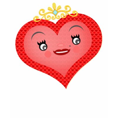 Valentine's Day Queen of  Hearts T-Shirt by jamiecreates1