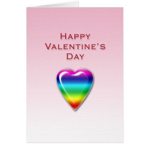 Valentines Day Rainbow Heart Card