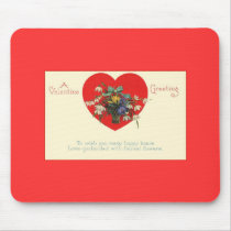 Valentine's Day Red Heart Floral Mouse Pad mousepads by kimmyklassickorner Valentine's Day Red Heart Floral Mouse Pad mousepads