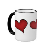 Valentine's Day red hearts Coffee Mug