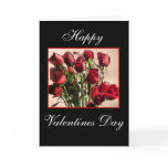 Valentines day red rose card