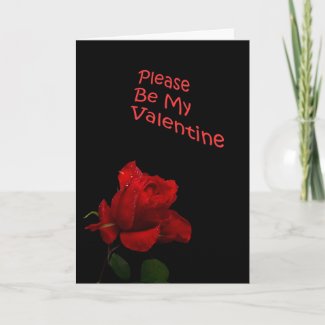 Valentine's Day Red Rose Card