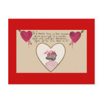 Valentine's Day Romantic Verse Hearts Postcard by kimmyklassickorner Valentine's Day Romantic Verse Hearts Postcard