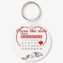 Valentine's Day Save the Date Cute Calendar keychains by FotoShop Valentine's Day Save the Date Cute Calendar keychains