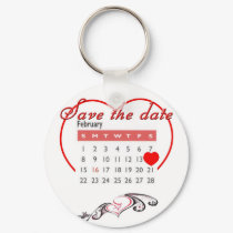 Valentine's Day Save the Date Cute Calendar keychains