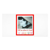 Valentine's Day Sexy Cat Custom Photo Card