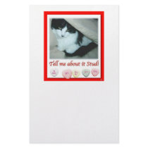 Valentine's Day Sexy Cat Stationery Paper