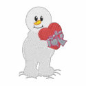 Valentines Day Snowman embroidered shirts by ZazzleEmbroidery Valentines Day Snowman embroidered shirts