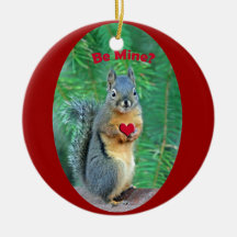 Valentine's Day Squirrel Christmas Tree Ornament