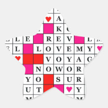 Valentines Day Star Stickers