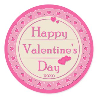 Valentine's Day Stickers - "Happy Valentine's Day"