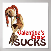 valentines day sucks sad girl print