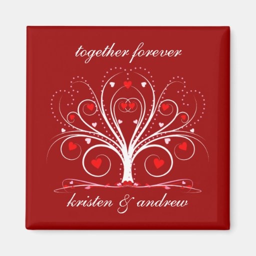 Valentine's Day Sweethearts Tree Magnet