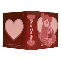 Valentine's Day Teddy Bear Binder by Customizables Valentine's Day Teddy Bear Binder