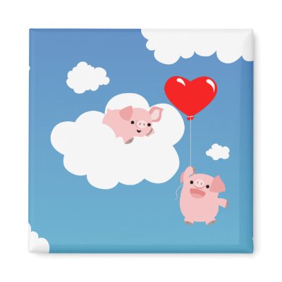 Valentine's day: The Wings of Love magnet by Lioness_Graphics