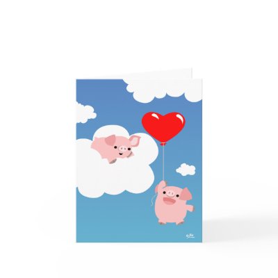 Valentine's day: The Wings of Love notecard by Lioness_Graphics