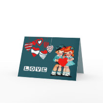 Valentine's Day Vintage Style Greeting Card