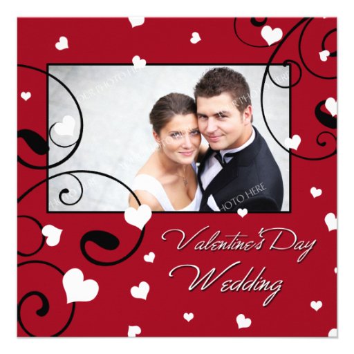 Valentine's Day Wedding Invitation Photo Cards