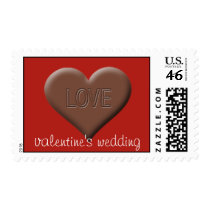 Valentine's Day Wedding Invitation Postage Stamp