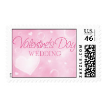 Valentine's Day Wedding Invitation Postage Stamp
