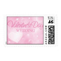 Valentine's Day Wedding Invitation Postage Stamp