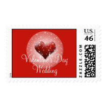 Valentine's Day Wedding Invitation Postage Stamp