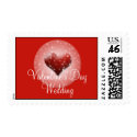Valentine's Day Wedding Invitation Postage Stamp