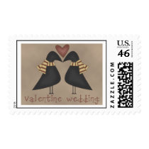 Valentine's Day Wedding Invitation Postage Stamp