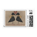 Valentine's Day Wedding Invitation Postage Stamp