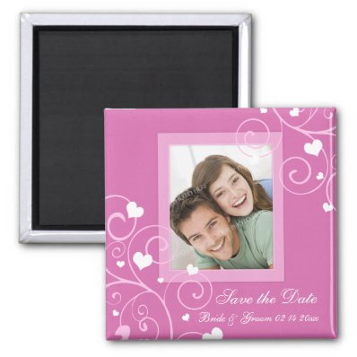 Valentine&#39;s Day Wedding Save the Date Photo Magnet