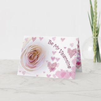 Valentine's Day White Rose Card