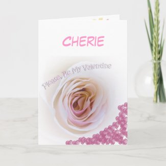 Valentine's Day White Rose Card