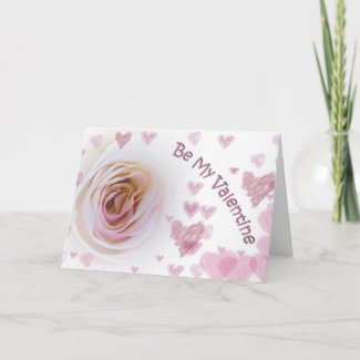 Valentine's Day White Rose Greeting Card