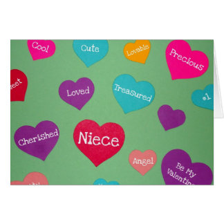Lovely pink happy valentine's day great-niece card Niece Valentine Gifts on Zazzle
