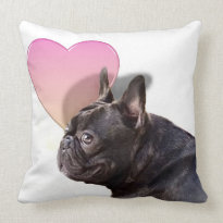 Valentine's French Bulldog American MoJo Pillows