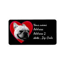 Valentine's French Bulldog Personalized Address Labels