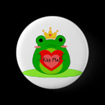 Valentines Frog Button