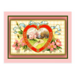 Valentine's Greeting Cards Pastoral Scene Postcard