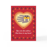 Valentine's Hand Walrus Card