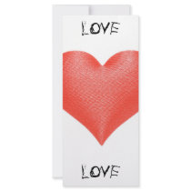 Valentine's hearts. customized rack card