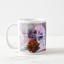 Valentines hearts & roses mugs