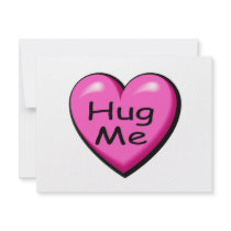 Valentines Hug Me Heart invitations